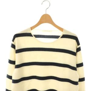 GALERIE VIE ボーダー柄ニット M 白 ホワイト 黒 ブラック /AB OS