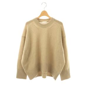 ファインウール クルーネックプルオーバーニット S ベージュ /AB OS