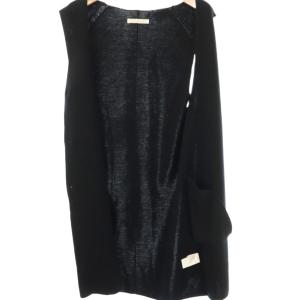 GALERIE VIE 24AW ウーステッドミラノリブ ロングベストニット F ブラック /HK OS