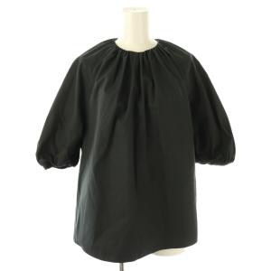 24SS コットントロピカル ラグランスリーブブラウス 五分袖 36 ネイビー /DF OS