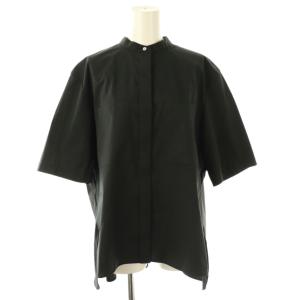 Luxe Cotton Lila Hs ブラウス シャツ 半袖 38 ブラック /DF OS