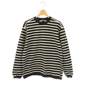 StripedCottonJerseyCrewNeckT-Shirtコットンジャージ 36 黒 ブラック