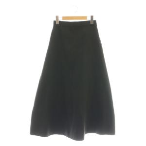 24AW ウォッシャブル ロング フレアスカート F 黒 ブラック 伸縮性 24-080-462-1140-4-0