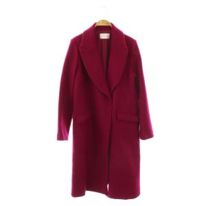 ウールWクロス チェスターコート アウター 38 ワイン /DF OS
