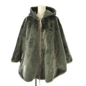 ファーポンチョ ジップアップ F グレー /HK OS