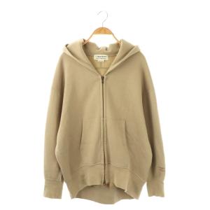 × Americana アメリカーナ ジップアップパーカー 裏起毛 ベージュ /CX OS