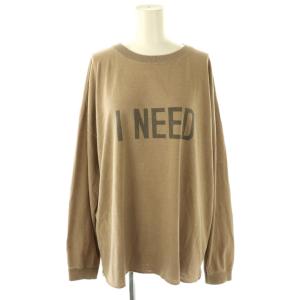 I NEED ロングスリーブTシャツ カットソー F ベージュ /DF OS