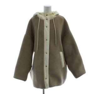 23AW フードボアコート F ベージュ /AB OS