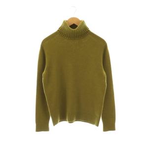 カシミヤタートルネックニット プルオーバー 46 グリーン