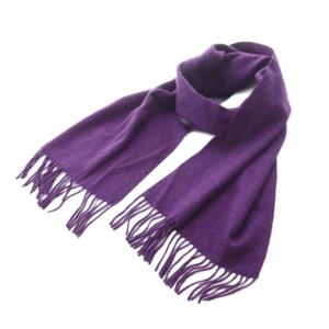 コレクション COLLECTION フリンジ マフラー カシミヤ パープル 紫色 /RI OS