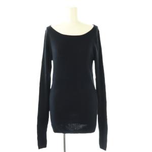 ボートネック RIB KNIT ニット セーター 長袖 ネイビー /HK OS