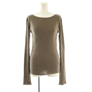 jersey ボートプルオーバー ニット セーター 長袖 ブラウン /HK OS