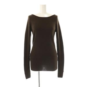 RIB KNIT長袖ニット プルオーバー ブラウン /DF OS