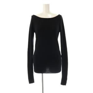 RIB KNIT リブニット プルオーバー 長袖 ブラック /DF OS