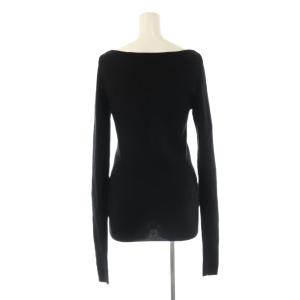 L'Appartement RIB KNIT リブニット プルオーバー 長袖 ブラック /DF OS