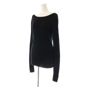 L'Appartement RIB KNIT リブニット プルオーバー 長袖 ブラック /DF OS