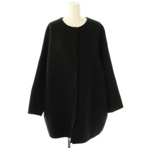 victorian ショートコート アウター ノーカラー ウール 黒 21020500411030 /NR