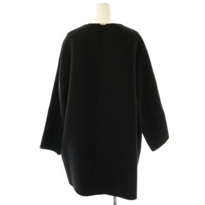 MUSE de Deuxieme Classe victorian ショートコート アウター ノーカラー ウール 黒 21020500411030 /NR