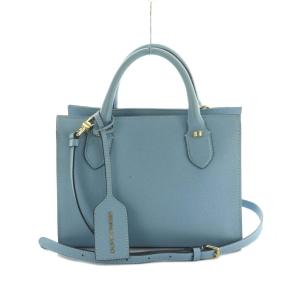 2way ハンドバッグ ショルダーバッグ レザー ライトブルー 水色 /MI OS SH