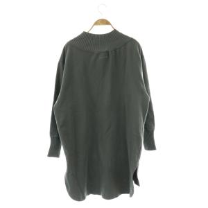 MM6 Maison Margiela Vネックスウェットワンピース S グレーグリーン /DO OS