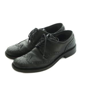 ドレスシューズ レースアップ レザー ウィングチップ 36 23.0cm 黒 ブラック 1835 /MI