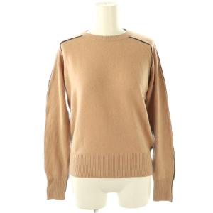 ニット セーター プルオーバー カシミヤ バイカラー 1 ベージュ グレー /CX OS