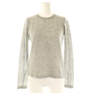 カシミヤニット セーター プルオーバー 34 グレー /CX OS