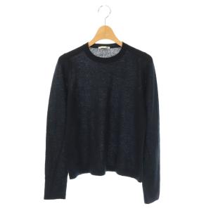 カシミヤニット プルオーバー 長袖 ネイビー /DF OS