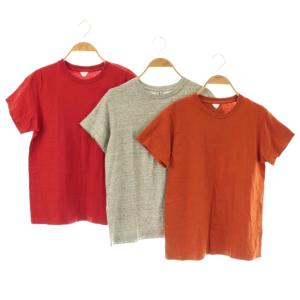 JAMES Tシャツ カットソー 半袖 3枚セット 2 レッド グレー オレンジ /DF OS