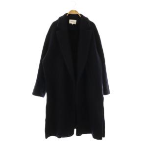 ダブルビーバースリット チェスター コート ロング 38 ネイビー /HK OS