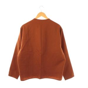 TOMORROWLAND ウールモヘヤギャバジン カーディガンジャケット ノーカラージャケット XS ブラウン /DF OS
