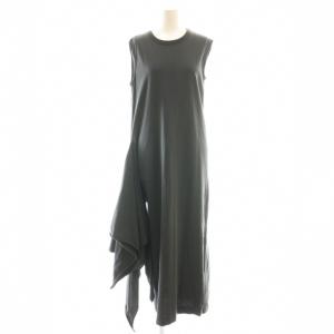 アシンメトリックジャージードレス ワンピース ロング 38 チャコールグレー /DF OS