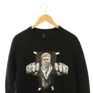Neil Barrett グラフィックプリントスウェット トレーナー M ブラック /DF OS
