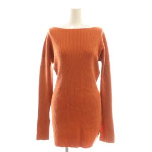 ルーズシャープリブニットトップス プルオーバー 1 オレンジ /DF OS