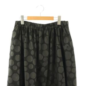 BLACK COMME des GARCONS AD2017 ドットプリント切替ウール スカート M ブラック