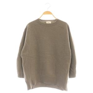 ファインウールレンクルーネックプルオーバー ニット セーター グレー /DF OS
