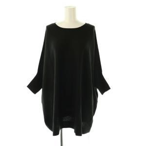 ワイド ニット セーター 五分袖 ドルマン M ブラック /ES OS