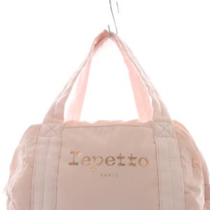 Repetto ナイロン ハンドバッグ ロゴ ピンク /SR