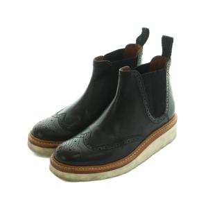 Grenson alice ショートブーツ サイドゴア ウィングチップ UK5 24.0cm 黒 ブラック 4014 01