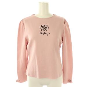 カメリアロゴ スパンコール ニット カットソー 40 ピンク /DF OS