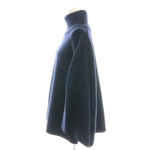 L'Appartement カシミヤ混 ニット セーター ハイネック ネイビー /DF OS