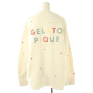 gelato pique 24AW ベビモコドットカーディガン ニット 長袖 F ホワイト /HK OS