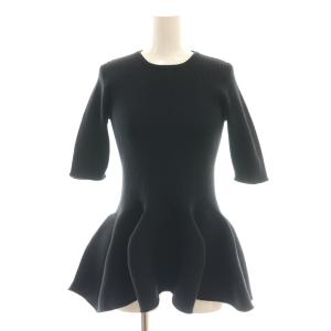 POTTERY SHORT SLEEVE FLARE TOP F ブラック