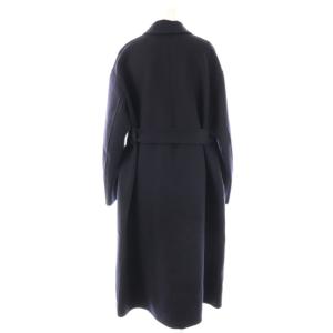 BLAMINK ウールカシミヤダブルフェイスレギュラーカラーコート 36 ネイビー