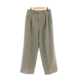 24AW ダブルクロスツータックパンツ ワイドパンツ 40 グレー /CX OS
