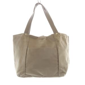 ハンドルレザー トートバッグ ハンドバッグ ベージュ /SR
