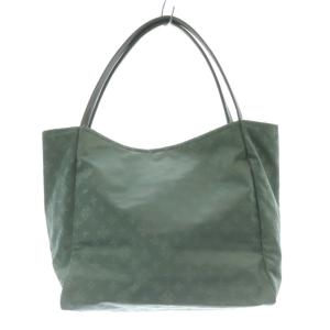 ハンドルレザー トートバッグ ハンドバッグ 緑 グリーン /SR