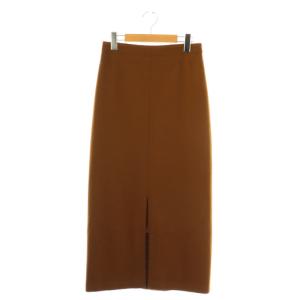 24AW LUMINARY ウールスカート タイト ロング 38 ブラウン /HK OS