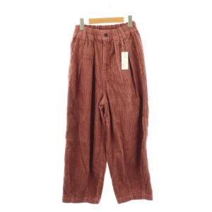 ビッグコーデュロイ ナロー シルエット サーカス パンツ ワイド ジッパーフライ コットン 2 ピンク