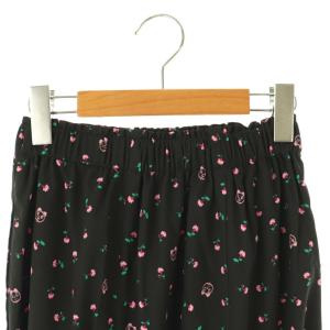 ROPE Picnic 25SS ドラえもんコレクション花柄スカート 38 ブラック マルチカラー /DO OS